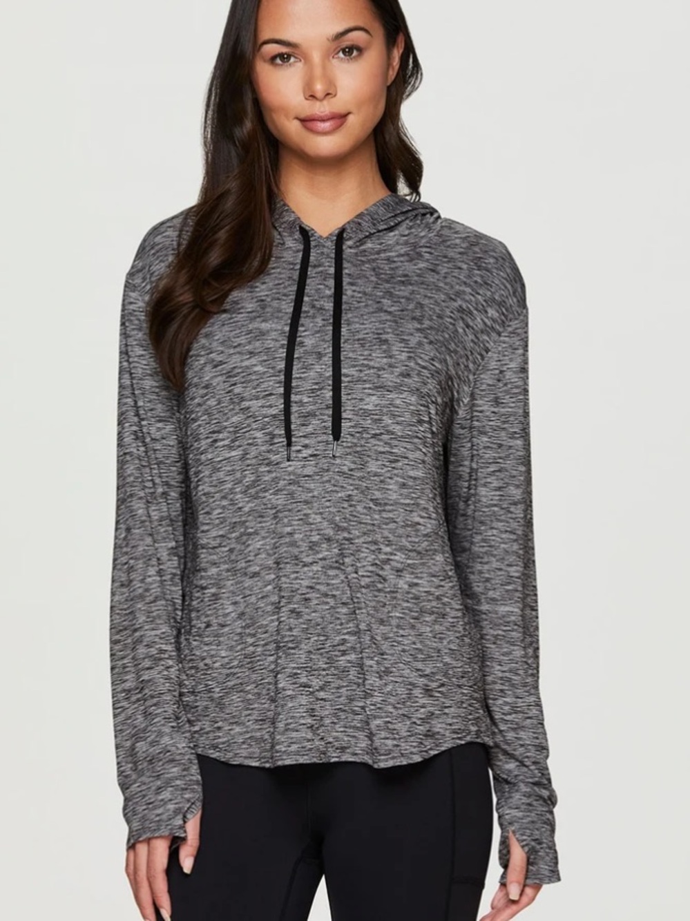 RBX Gray Marled Hooded Pullover